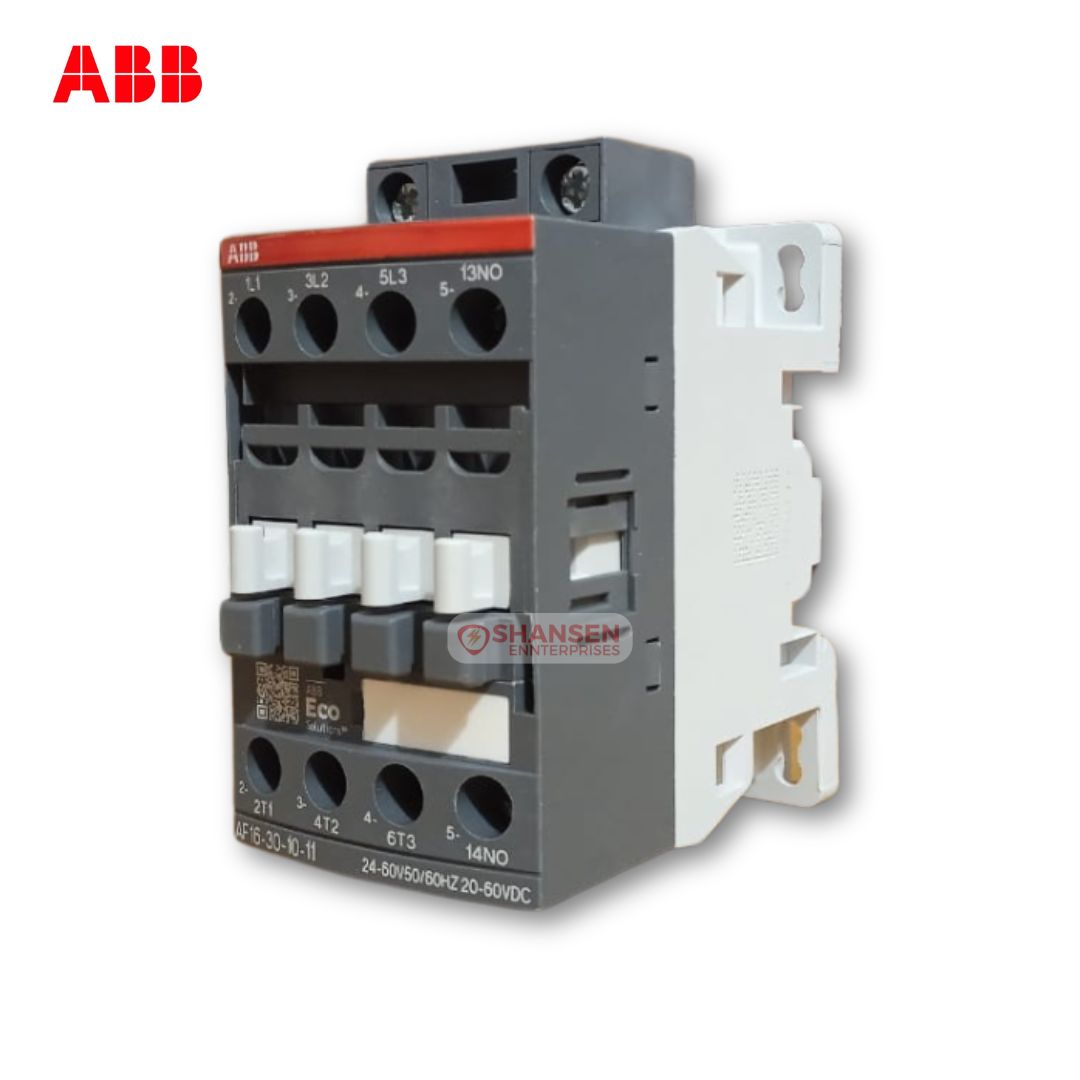 ABB AF16-30-10-11 Contactor, 24-60V AC/DC, 3-Pole Motor Control Device