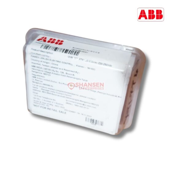ABB UVR XT1 XT4 220-240Vac 220-250Vdc Under Voltage Release Module Box Backside Label - Shansen Enterprises