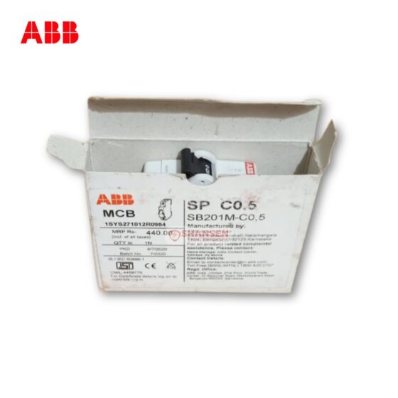 ABB SB201M-C0.5 Miniature Circuit Breaker Unboxing with Labeled Packaging – Shansen Enterprises