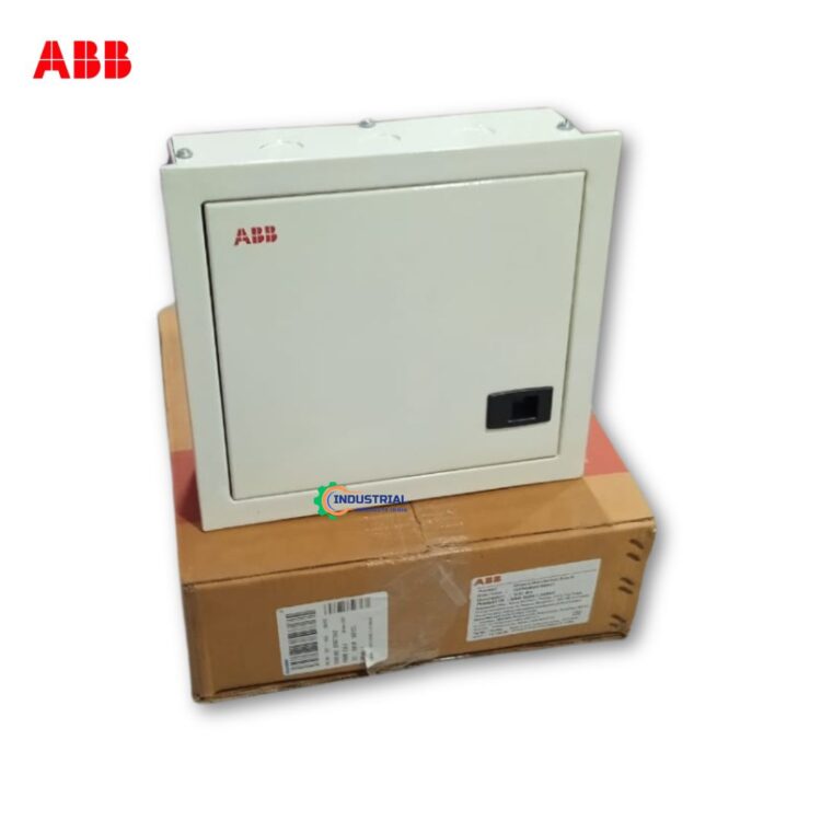 ABB Honora R‑SPN16 WAY MD DB 16‑way SPN distribution board sitting on its packaging box, ready for installation