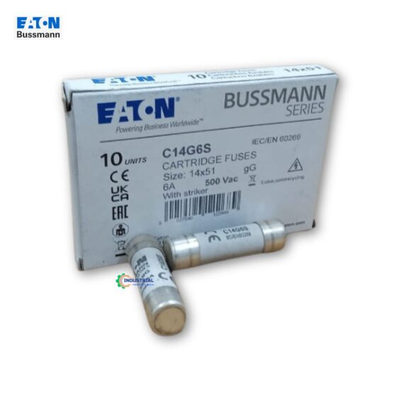 Eaton Bussmann C14G6S 6A Cartridge Fuses with 14x51mm Size and Original Box
