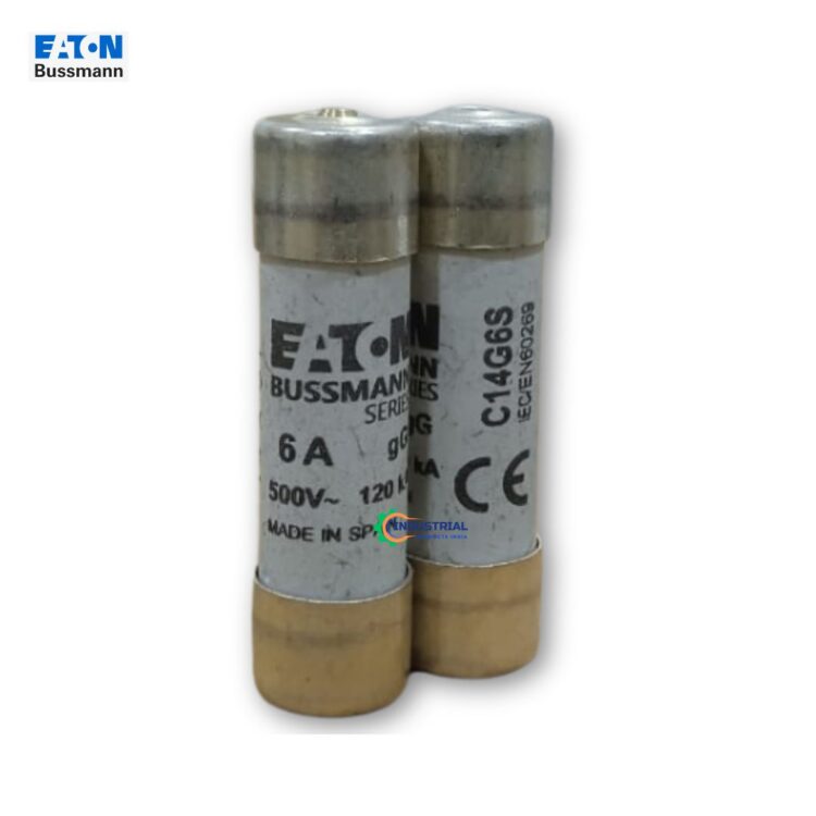 Eaton Bussmann C14G6S 6A 500V Cylindrical Industrial Fuse with CE Mark