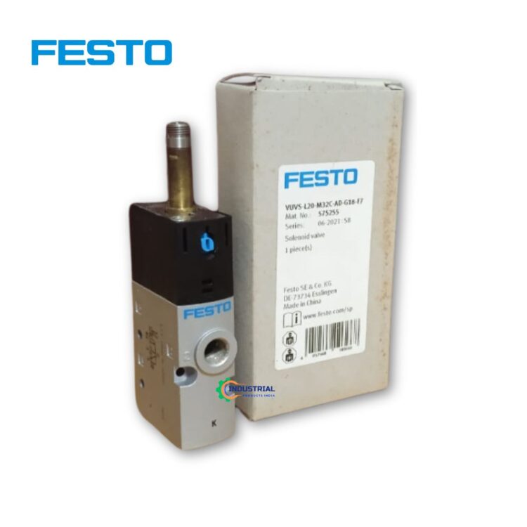 Festo VUVS-L20-M32C-AD-G18-F7 Solenoid Valve with Box Packaging – Industrial Products India