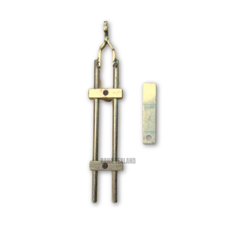Textile ring spinning machine drafting top arm setting gauge with golden yellow plating and detachable setting plate