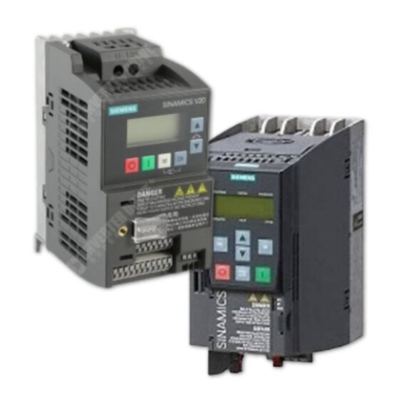 Siemens SINAMICS V20 VFD variable frequency drives for motor control
