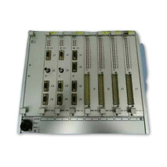 Used industrial PLC module with multiple I/O ports and connectors for automation systems