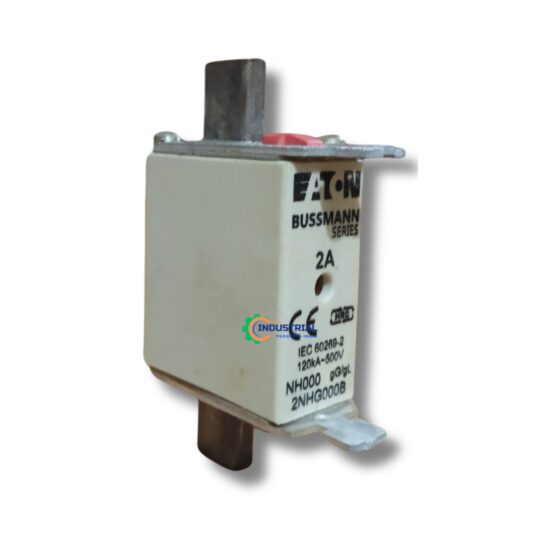 Eaton Bussmann Series 2NHG000B Low Voltage NH HRC Fuse 2A, 500V for Industrial Use
