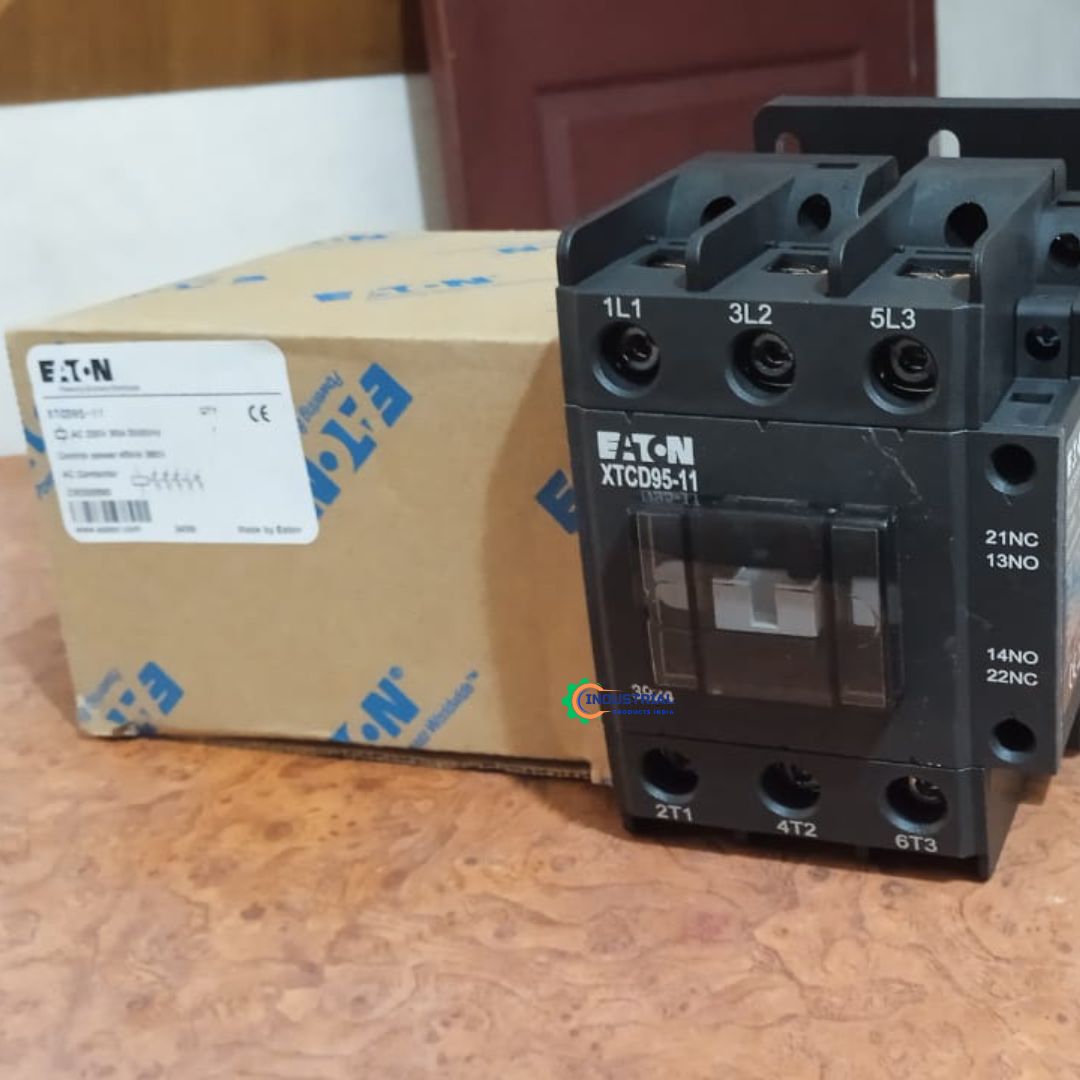 New Eaton XTCD95-11 3-Pole AC Contactor next to its original packaging box